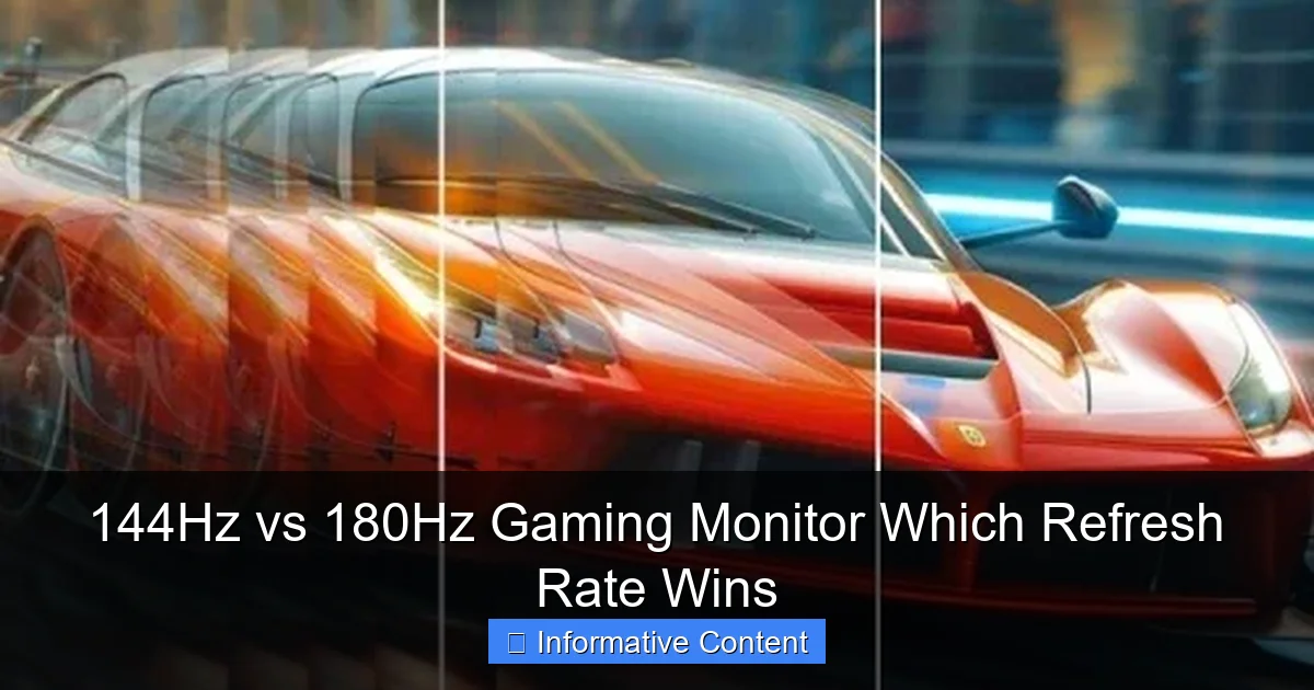 144Hz vs 180Hz Gaming Monitor Which Refresh Rate Wins