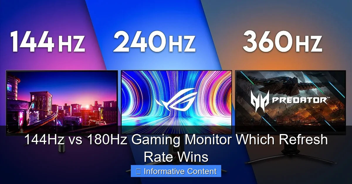 144Hz vs 180Hz Gaming Monitor Which Refresh Rate Wins