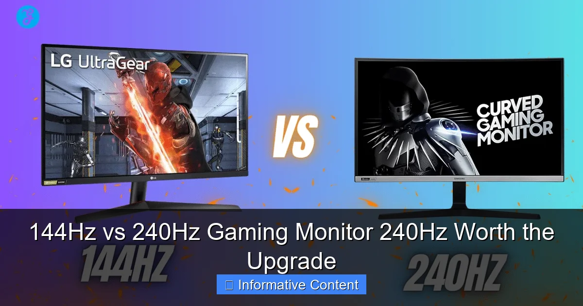 144Hz vs 240Hz Gaming Monitor 240Hz Worth the Upgrade