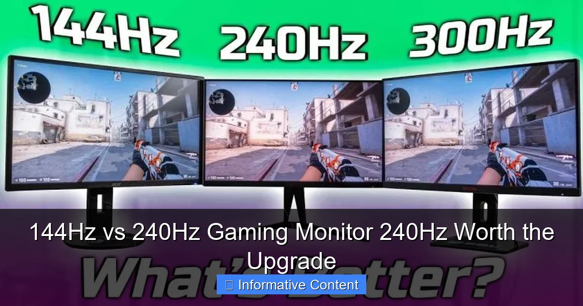 144Hz vs 240Hz Gaming Monitor 240Hz Worth the Upgrade