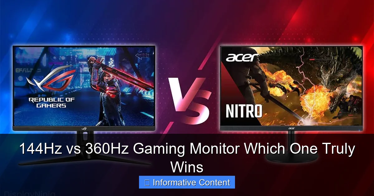 144Hz vs 360Hz Gaming Monitor Which One Truly Wins