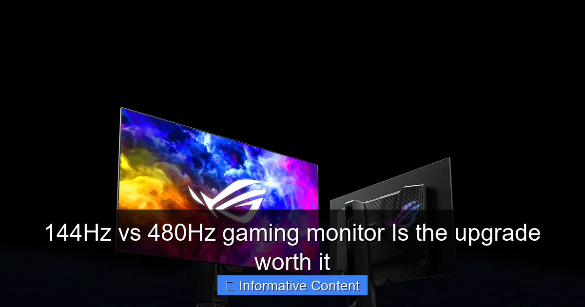 144Hz vs 480Hz gaming monitor Is the upgrade worth it