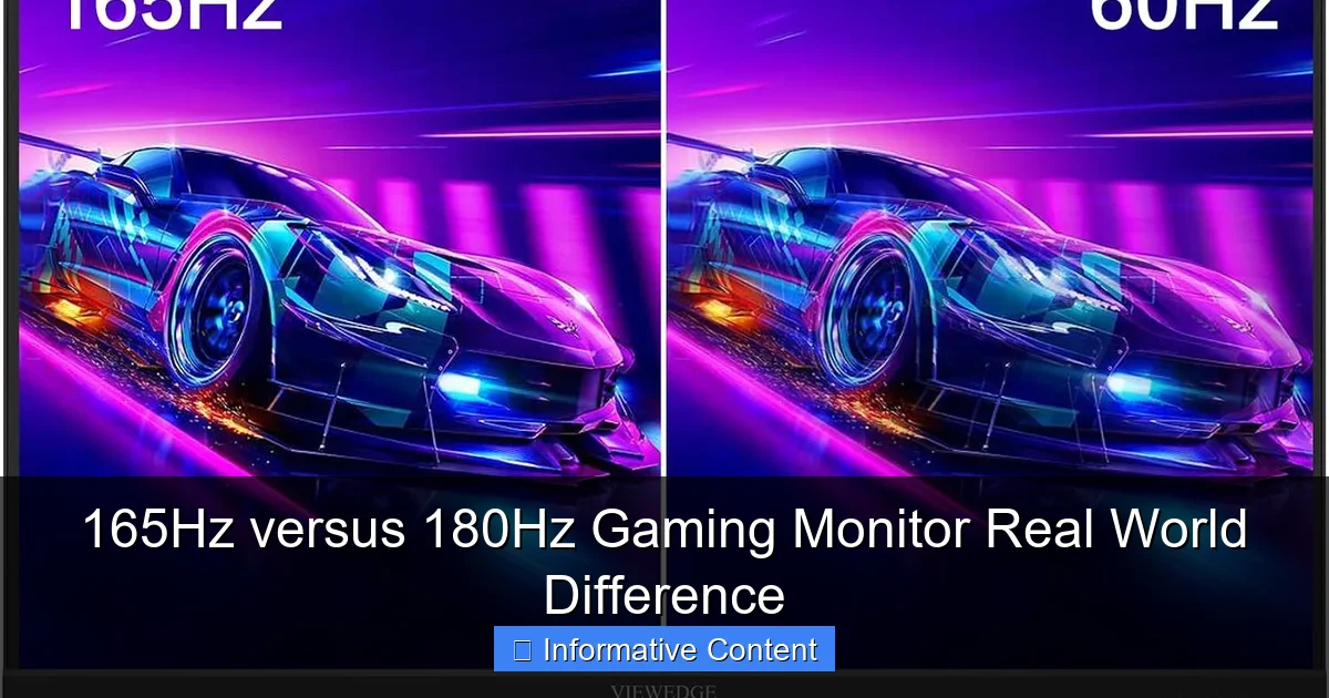 165Hz versus 180Hz Gaming Monitor Real World Difference