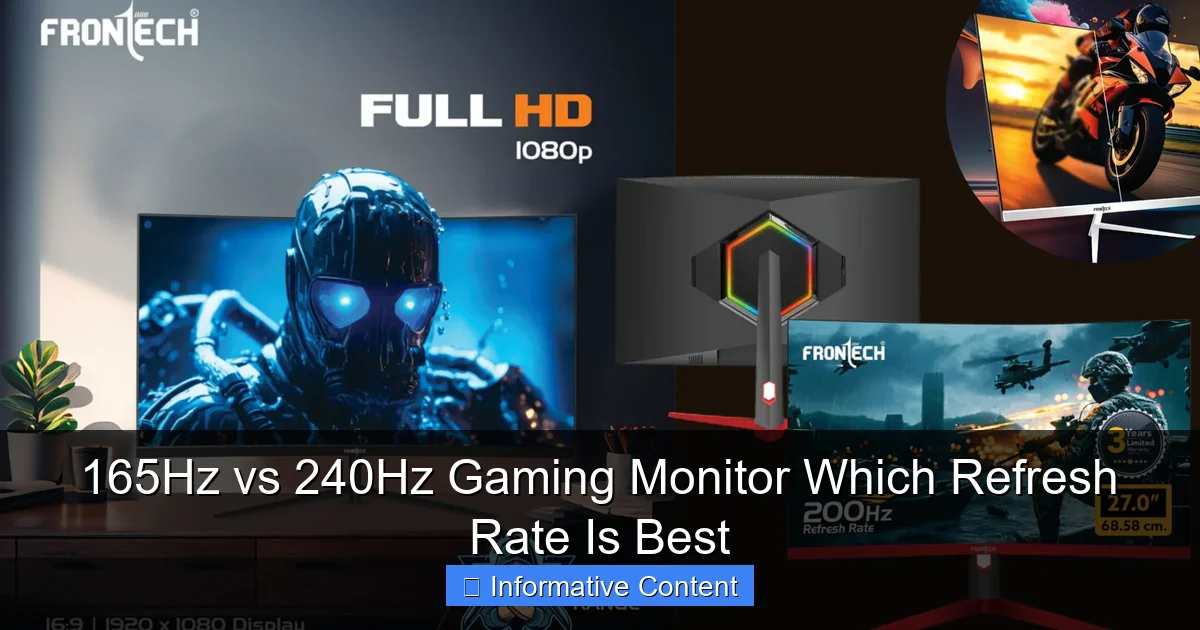 165Hz vs 240Hz Gaming Monitor Which Refresh Rate Is Best