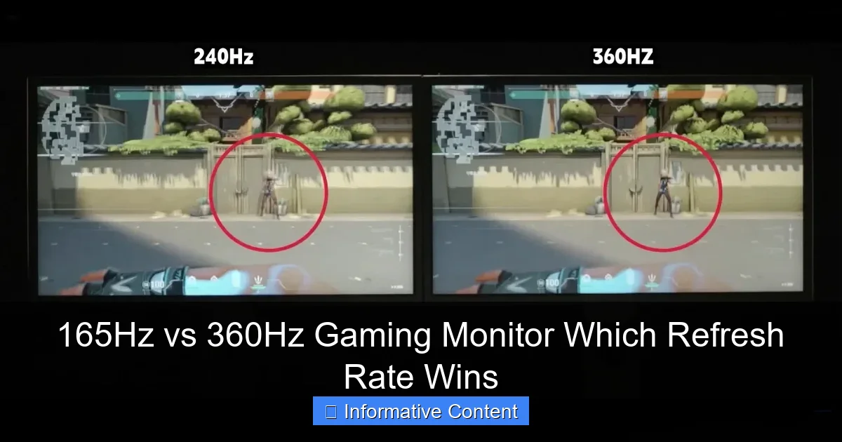 165Hz vs 360Hz Gaming Monitor Which Refresh Rate Wins