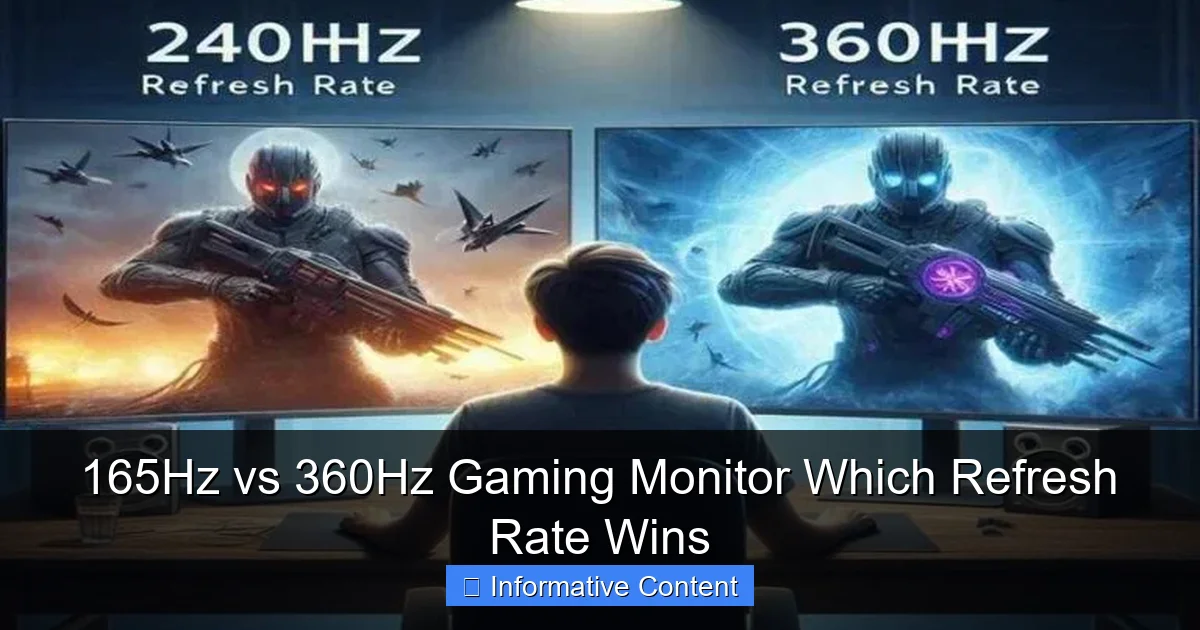 165Hz vs 360Hz Gaming Monitor Which Refresh Rate Wins