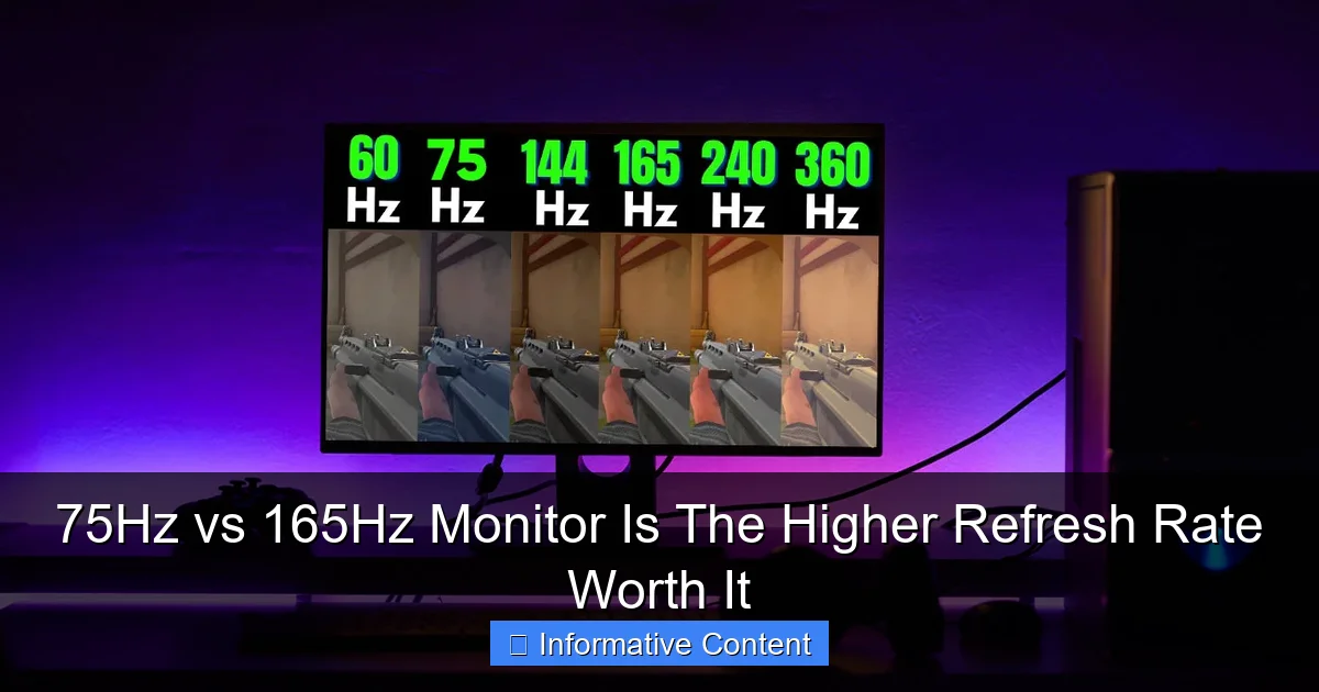 75Hz vs 165Hz Monitor Is The Higher Refresh Rate Worth It