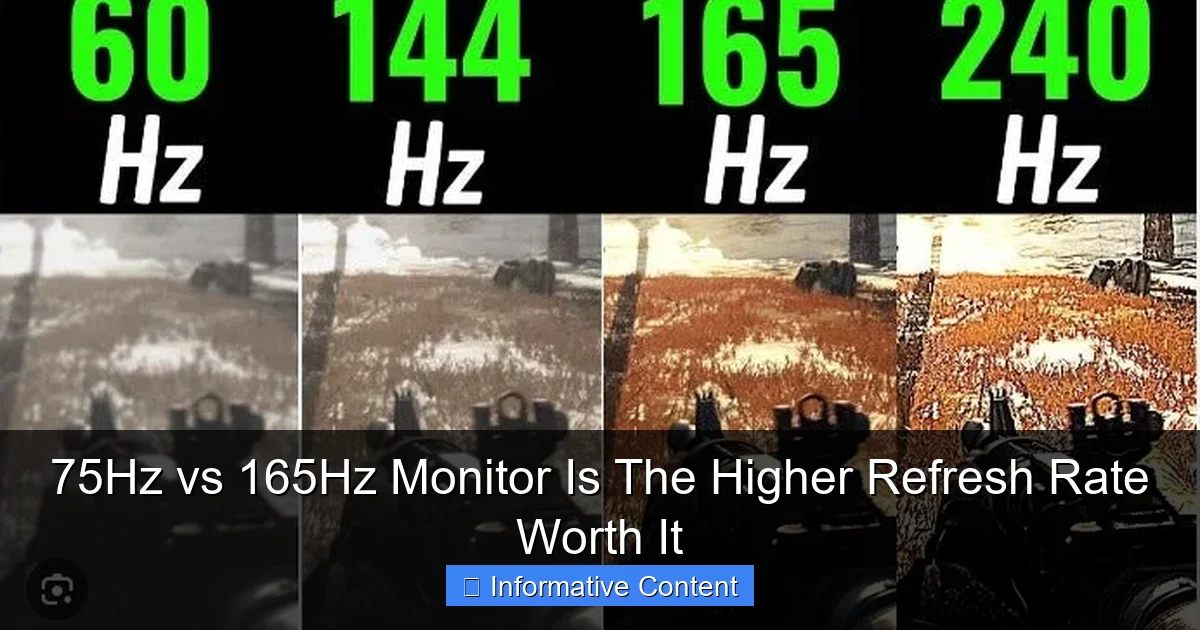75Hz vs 165Hz Monitor Is The Higher Refresh Rate Worth It