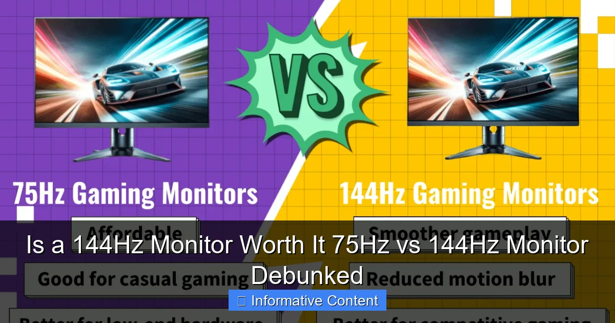 Is a 144Hz Monitor Worth It 75Hz vs 144Hz Monitor Debunked