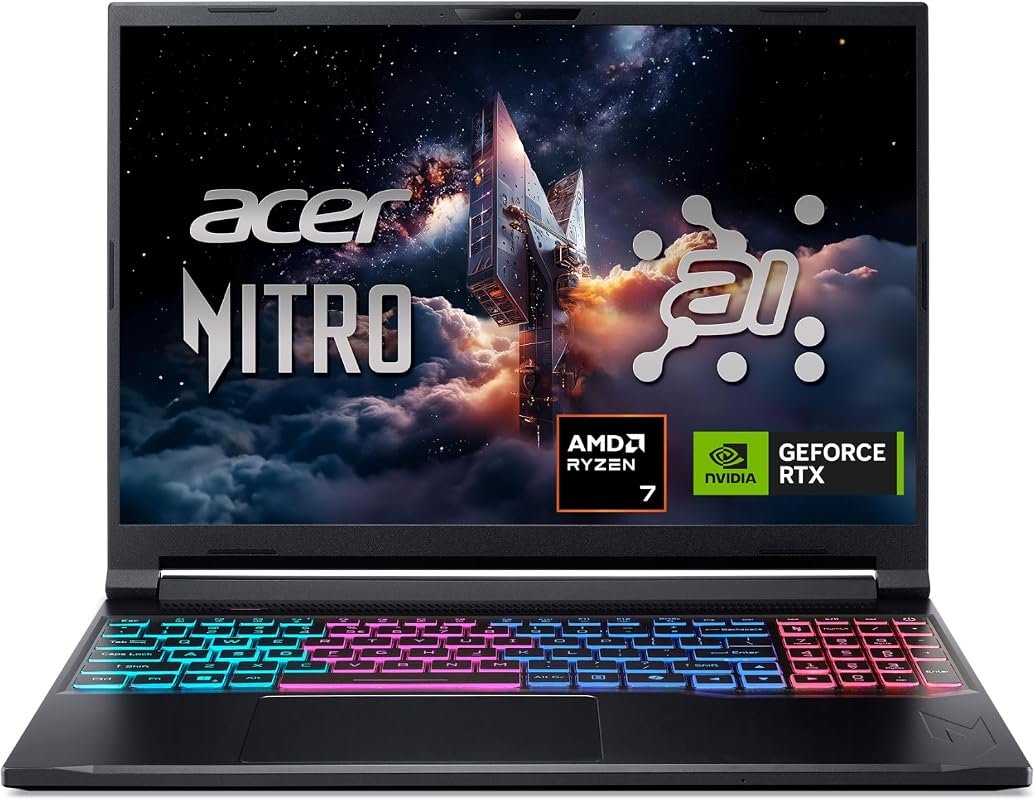 Acer Nitro V 16S AI Gaming Laptop | AMD Ryzen 7 260 Processor | NVIDIA