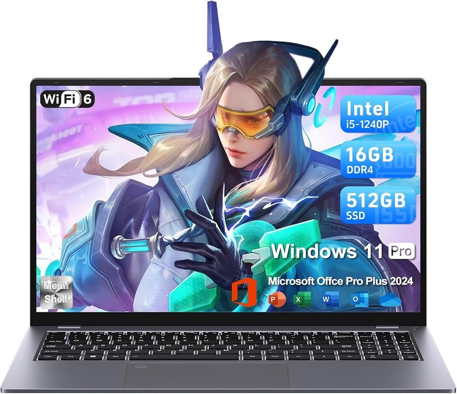 BLUEING Gaming Laptop: 12th Gen i5-1240P, 16GB RAM, 512GB SSD, 15.6