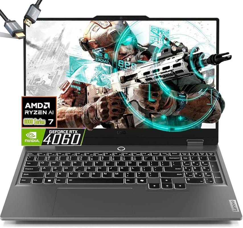 Lenovo LOQ 15.6 Gaming Laptop: Ryzen 7 8845HS, RTX 4060, 64GB RAM, 2TB