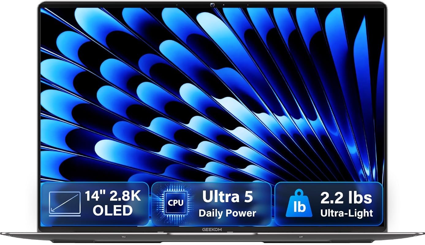 GEEKOM GeekBook X14 Pro Laptop: Premium 14-inch 2.8K OLED Display for 