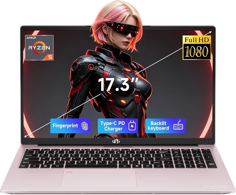 NIMO 17.3 inch Laptop for Dolphin Emulator: AMD Ryzen 5-6600H, 16GB RA