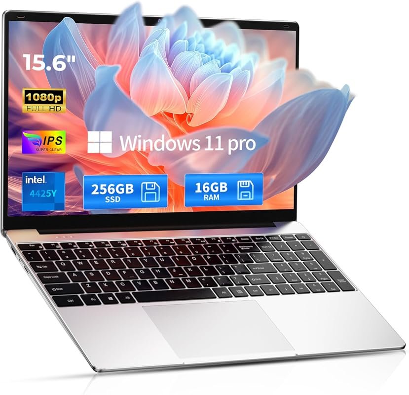 Windows 11 Laptop with 16GB RAM, 256GB SSD, and 15.6