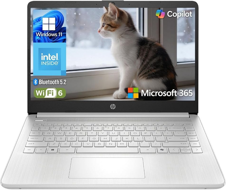 HP Laptop with Intel CPU and 128GB Storage, Ideal for Sims Beginners.