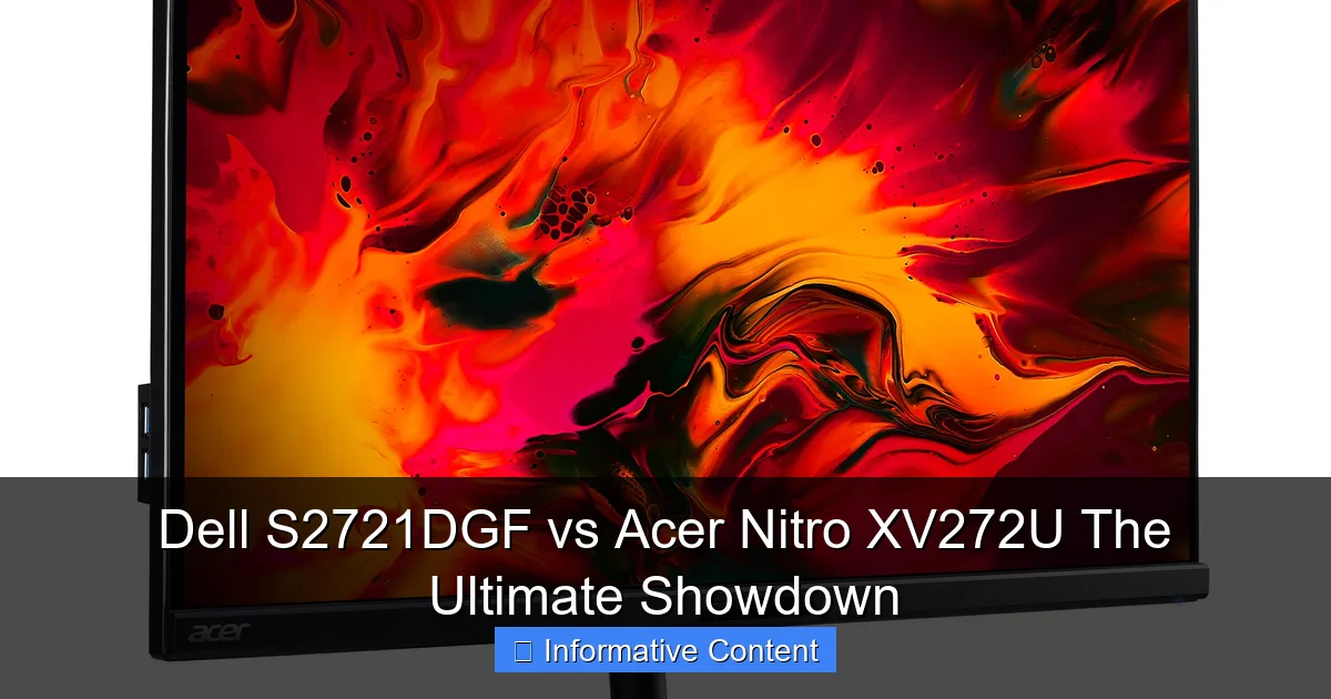 Dell S2721DGF vs Acer Nitro XV272U The Ultimate Showdown