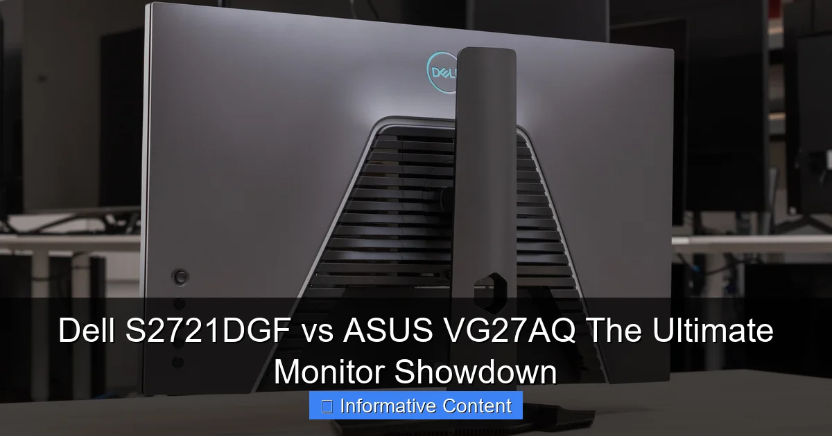 Dell S2721DGF vs ASUS VG27AQ The Ultimate Monitor Showdown