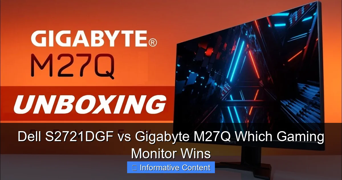 Dell S2721DGF vs Gigabyte M27Q Which Gaming Monitor Wins