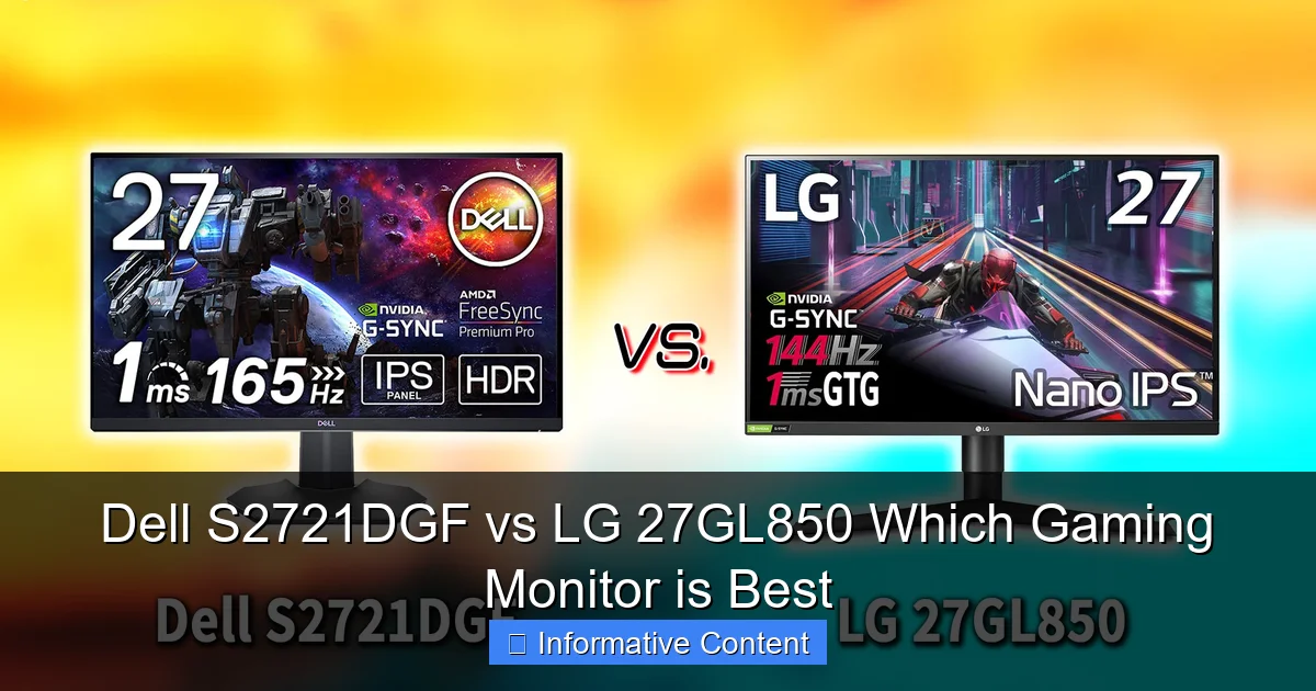 Dell S2721DGF vs LG 27GL850 Which Gaming Monitor is Best