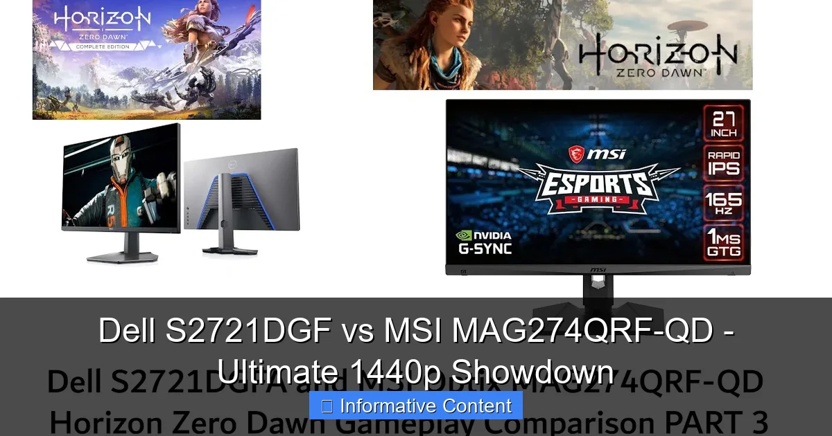 Dell S2721DGF vs MSI MAG274QRF-QD - Ultimate 1440p Showdown